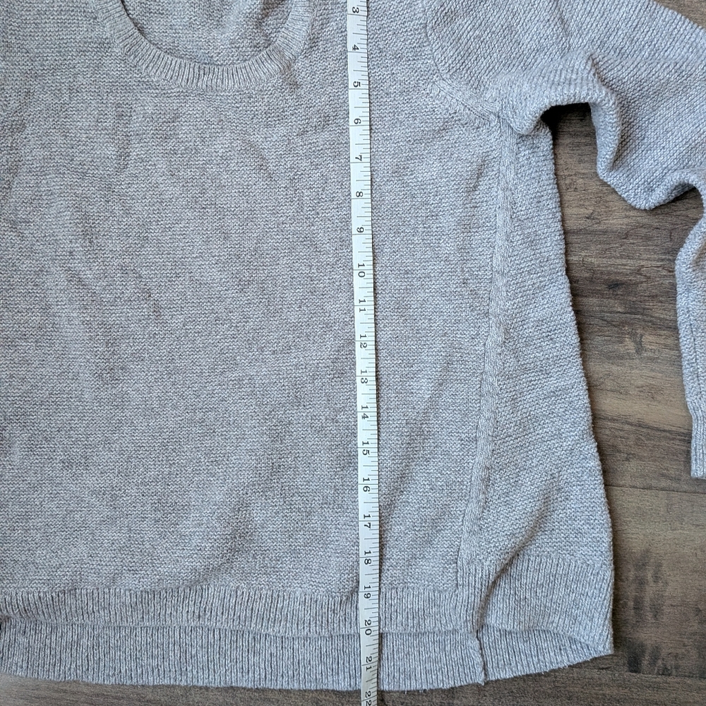 Madewell Gray Textured Garter Stitch Crewneck Sweater - Size M - Picture 6 of 10